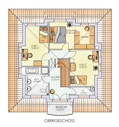 Obegeschoss | Typ T181 - Toskanavilla