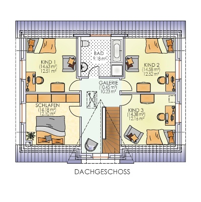 Dachgeschoss | Typ F161 - Friesenhaus